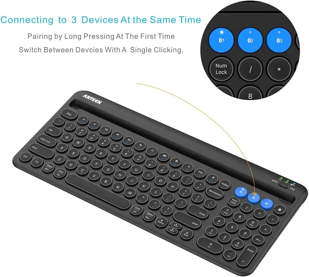 Arteck Universal Bluetooth Keyboard with Cradle